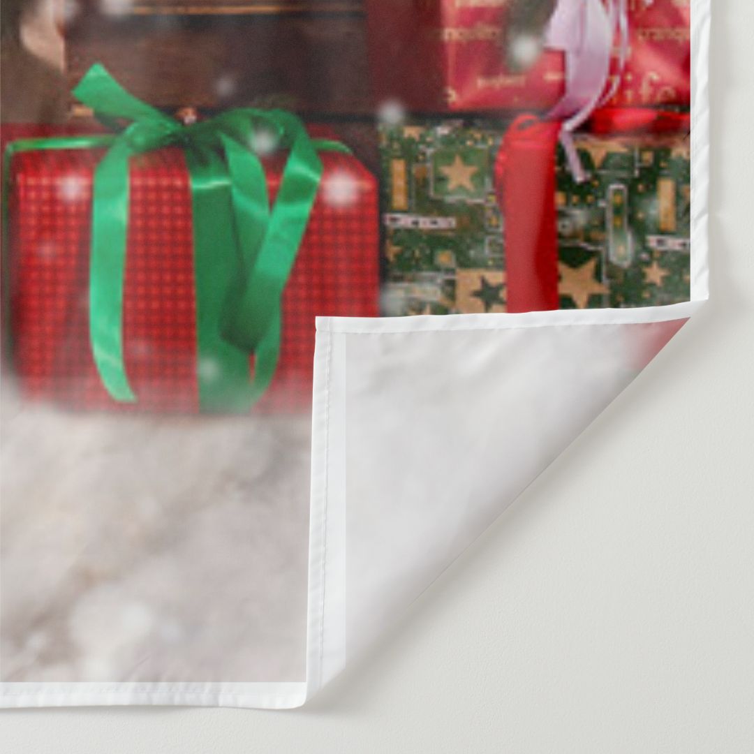 Lofaris Glitter And Snowy Christmas Tree With Lollipop Backdrop