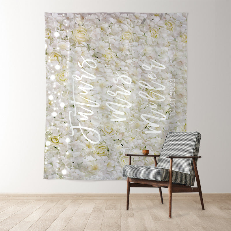 Lofaris Glitter And White Miss To Ms Wedding Party Backdrop