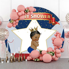 Its A Girl Pink Baby Shower Circle Backdrop For Party