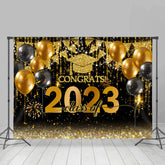 Lofaris Glitter Balloon Flag Congrats Class Of 2023 Backdrop