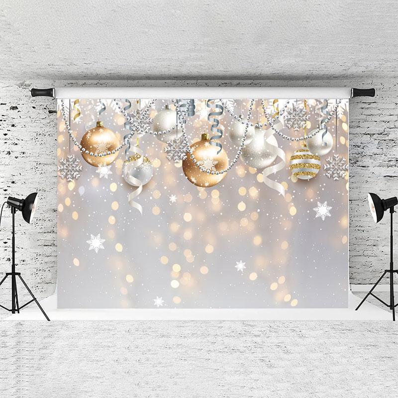 Lofaris Glitter Bokeh Halos Ball Christmas Backdrop for Winter