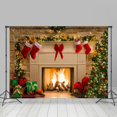 Lofaris Glitter Bright Christmas Tree And Closet Backdorps