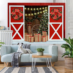 Lofaris Glitter Christmas Tree Backdrop for Party