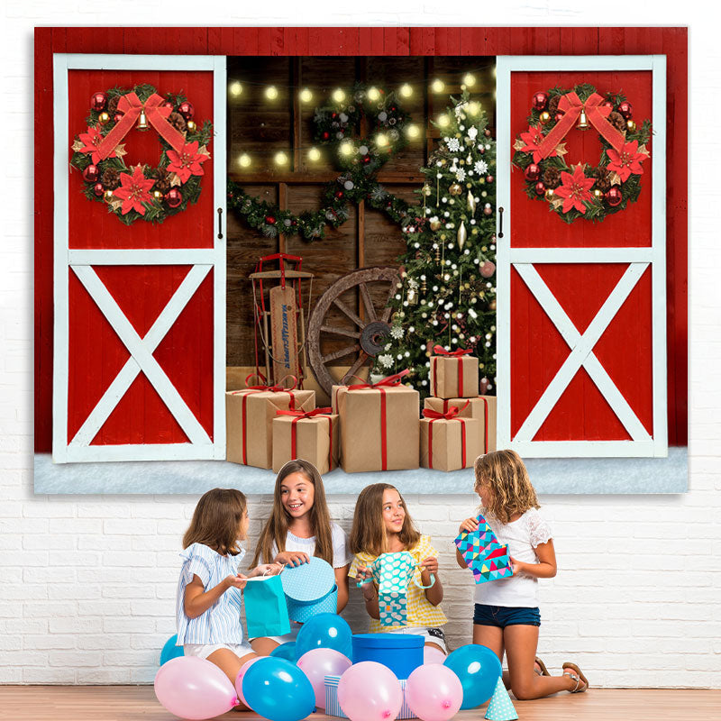 Lofaris Glitter Christmas Tree Backdrop for Party