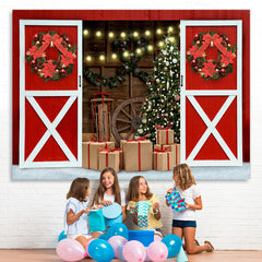 Lofaris Glitter Christmas Tree Backdrop for Party