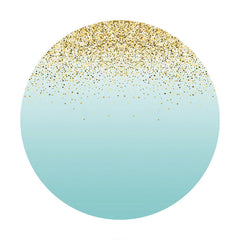 Lofaris Glitter Dots And Blue Themed Round Birthday Backdrop