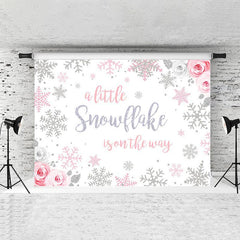 Lofaris Glitter Floral Little Snowflake In On The Way Backdrop