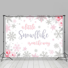 Lofaris Glitter Floral Little Snowflake In On The Way Backdrop