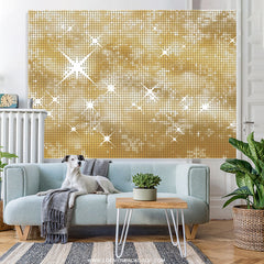 Lofaris Glitter Golden Bokeh Happy Birthday Themed Backdrop