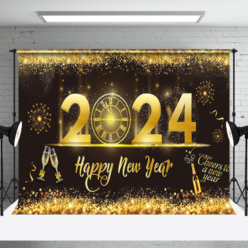 Lofaris UK Glitter Golden Sequins Countdown New Year Backdrop