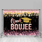 Lofaris Glitter Hot Pink Bokeh Grad And Boujee Backdrop