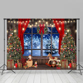 Lofaris Glitter Light And Tree Christmas Backdrop for Winter