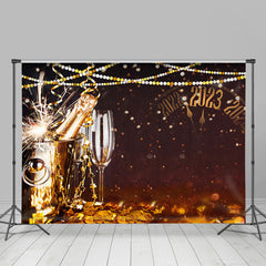 Lofaris UK Glitter Lighting Champagne Happy New Year Backdrop