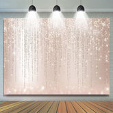 Lofaris Glitter Lines And Light Pink Bokeh Birthday Backdrop