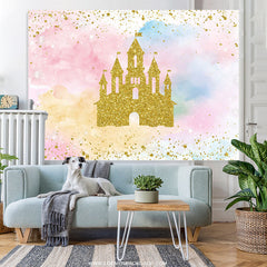 Lofaris Glitter Magic Sky World With Castle Cute Backdrop