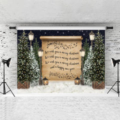 Lofaris Glitter Night Christmas Trees Lights Backdrops