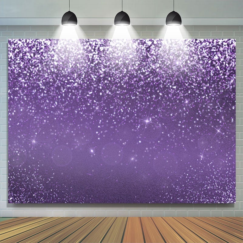 Lofaris Glitter Purple Bokeh Birthday Baby Shower Backdrop