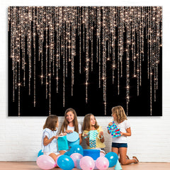 Lofaris Glitter Rose Gold Golden Black Birthday Background