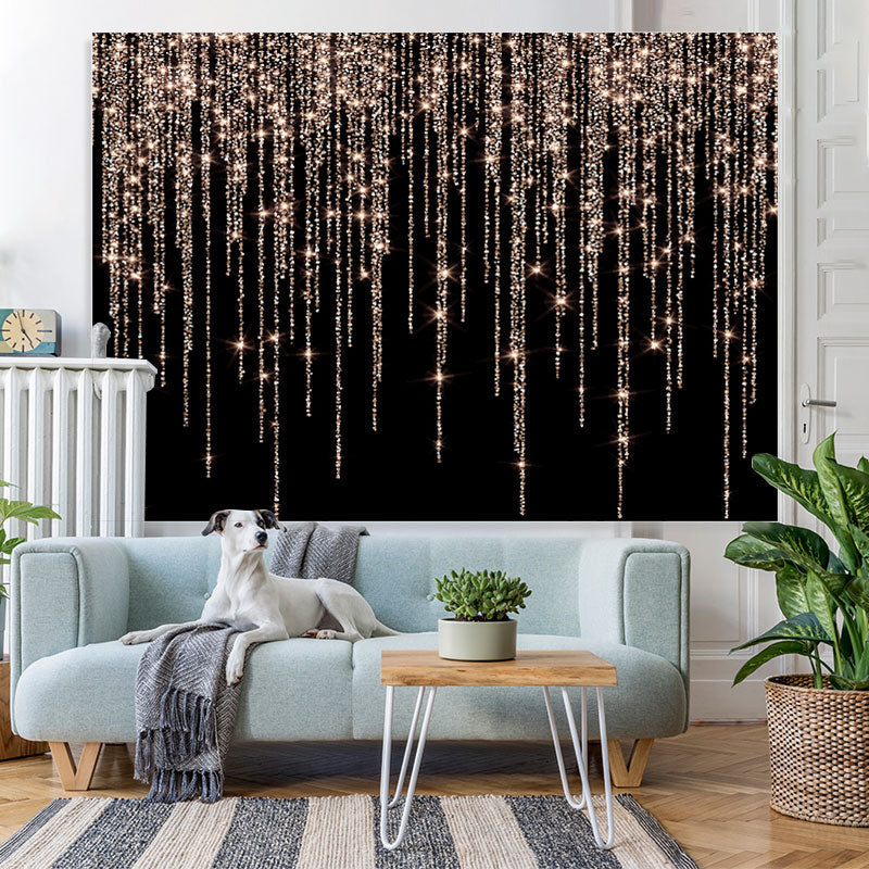 Lofaris Glitter Rose Gold Golden Black Birthday Background