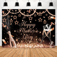 Lofaris Glitter Rose Golden Happy Mothers Day Theme Backdrop