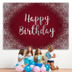 Lofaris Glitter Silver Dots Girls Princess Birthday Backdrop