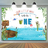 Lofaris Go Fishing 1st Birthday party Photoshoot Backdrops