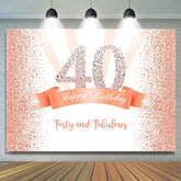 Lofaris Gold and Pink Dots Happy 40th Birthday Party Backdrop