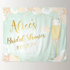 Lofaris Gold Champagne Brunch Bubbly Bridal Shower Backdrop