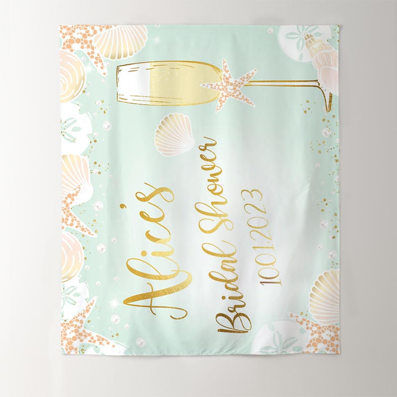 Lofaris Gold Champagne Brunch Bubbly Bridal Shower Backdrop