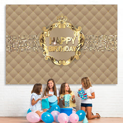 Lofaris Gold Crown Happy Birthday Party Backdrop For Woman