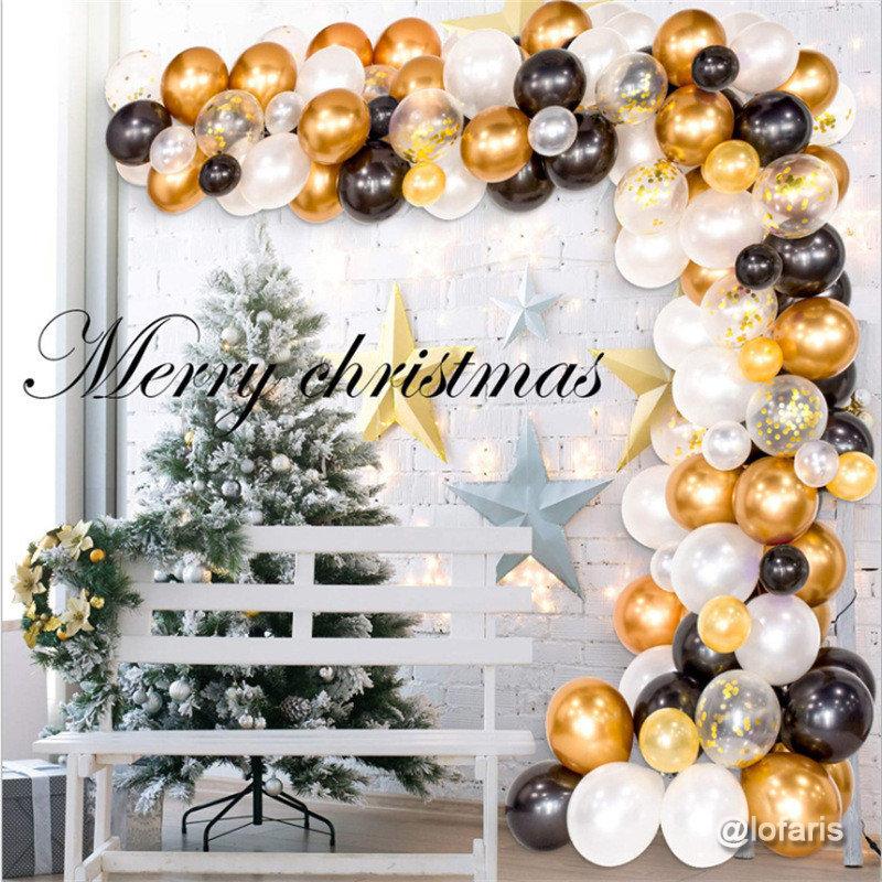 Lofaris Gold DIY 120 Pack Balloon Arch Kit | Party Decorations - Black