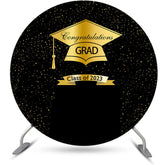 Lofaris Gold Glitter And Black Class Of 2023 Graduation Backdrop