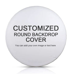 Lofaris Gold Glitter Angle Round White Baby Shower Backdorp