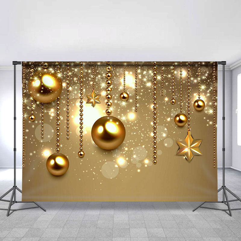 Lofaris Gold Glitter Bokeh Ball Decoration Chrismas Backdrop