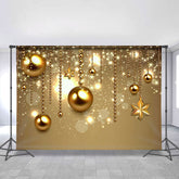 Lofaris Gold Glitter Bokeh Ball Decoration Chrismas Backdrop