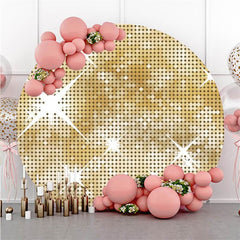 Floral And Elephant Circle Wood Baby Shower Backdrop