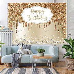 Lofaris Gold Glitter Diamond Backdrop For Birthday Party