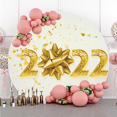 Yellow Moon Star And Elephant Round Baby Shower Backdrop