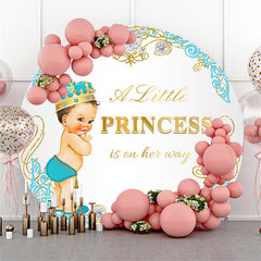 Lofaris Gold Little Princess Is On The Way Baby Shower Backdrop