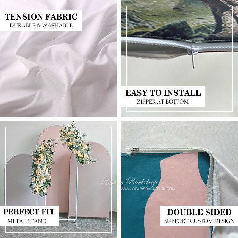 Lofaris Gorgeous Pink Floral Arch Backdrop Kit For Wedding
