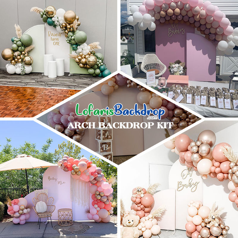 Lofaris Gorgeous Pink Floral Arch Backdrop Kit For Wedding