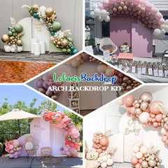Lofaris Gorgeous Pink Floral Arch Backdrop Kit For Wedding