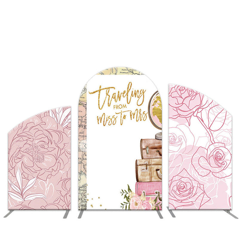 Lofaris Gorgeous Pink Floral Arch Backdrop Kit For Wedding