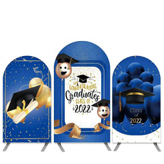 Lofaris Graduation Theme Navy Blue Class Of 2022 Arch Backdrop Kit
