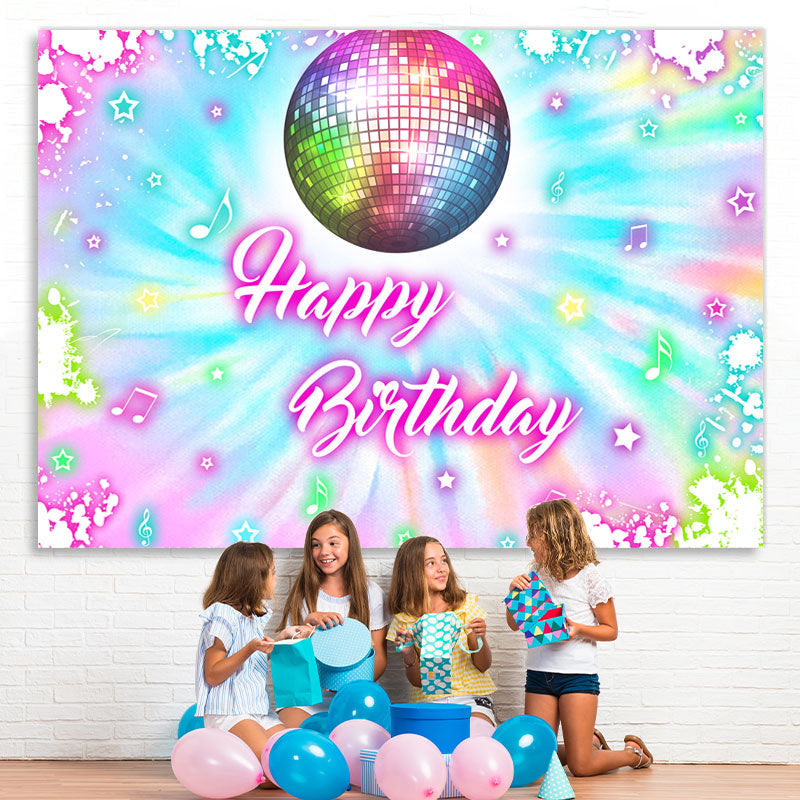 Lofaris Graffiti And Dance With Music Happy Birthday Backdrop