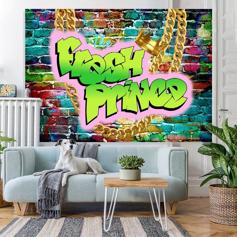 Lofaris Graffiti Brick The Fresh Prince Baby Shower Backdrop