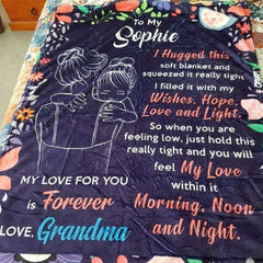 Lofaris Granddaughter’s Gift - Floral Letter Blanket