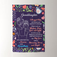 Lofaris Granddaughter’s Gift - Floral Letter Blanket