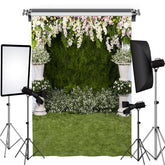 Lofaris Green And White Elegant Plants Backdrop For Spring
