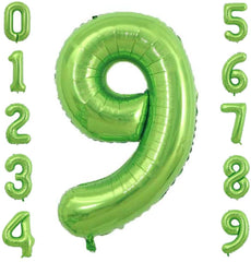 Lofaris Green DIY Number Large Aluminum Foil 40 Inch Balloons for Party